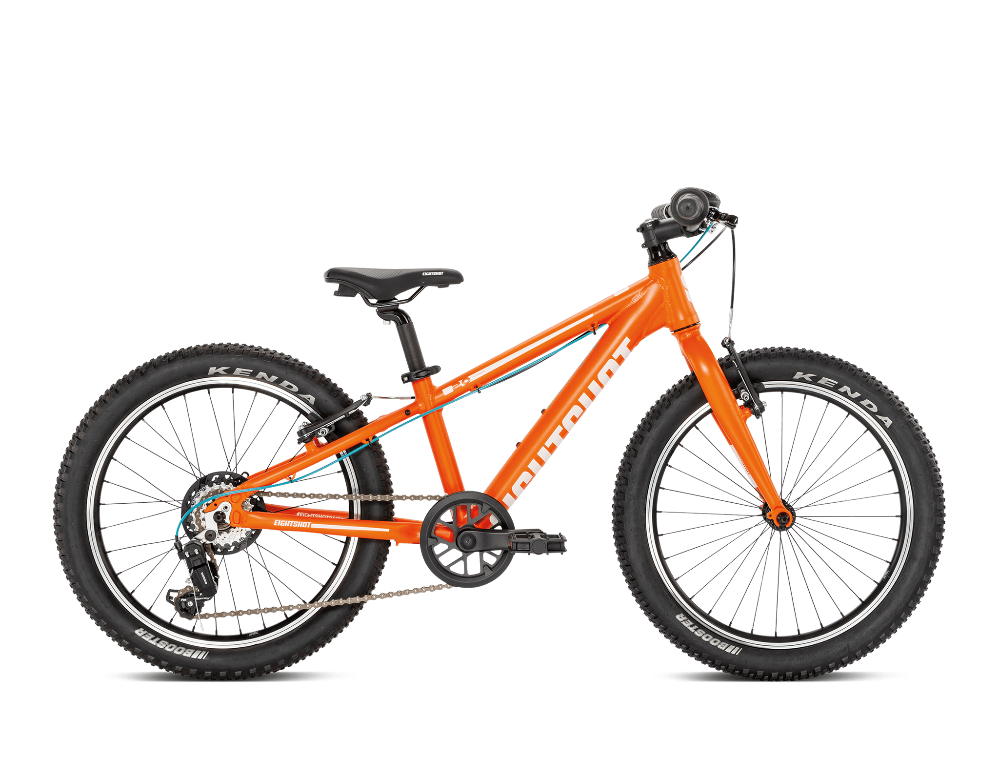 Mountain bike, Orangene Frame, Kenda Reifen, Brems- Disk, Schaltwerk hinten, 