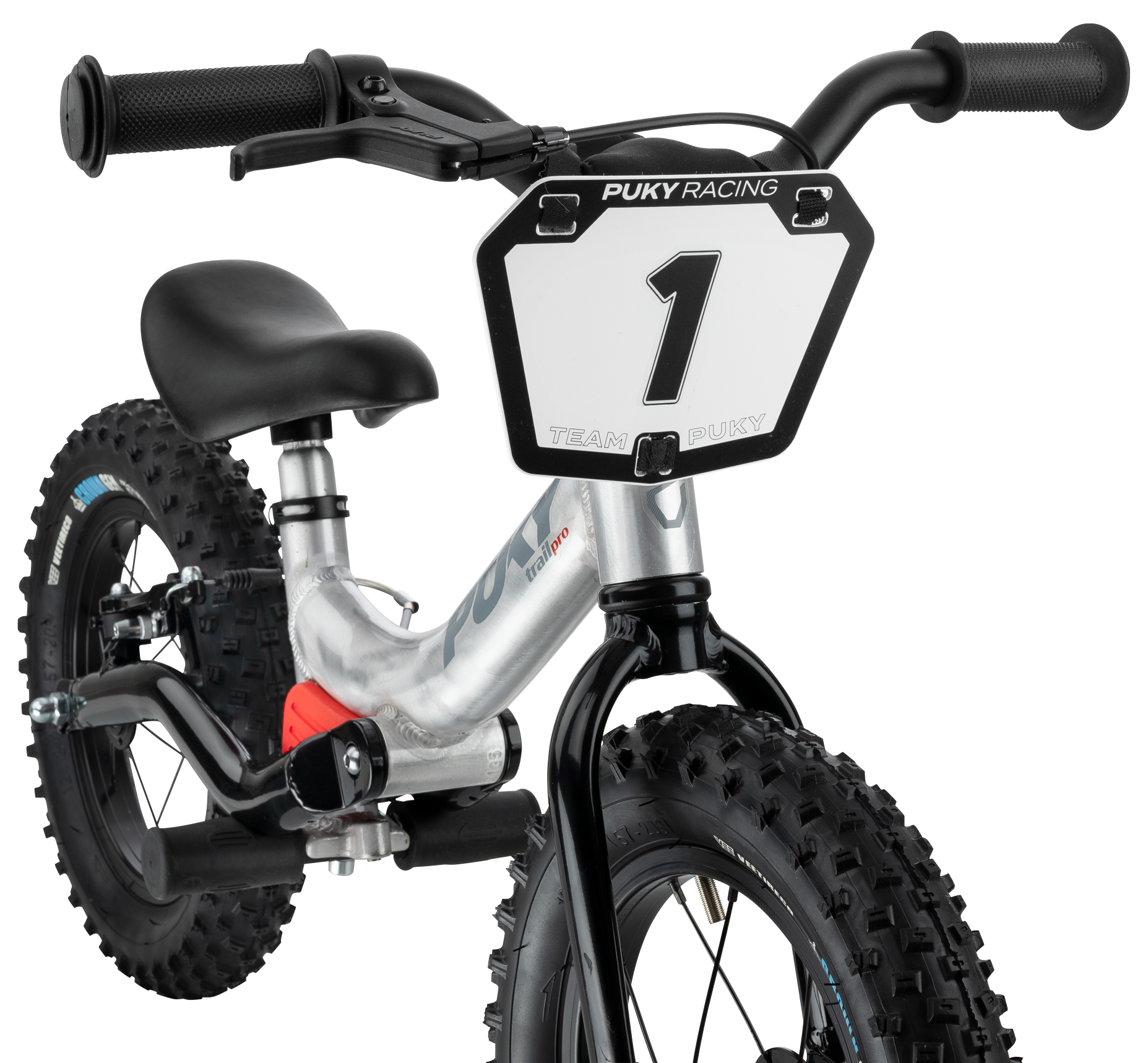 Balance-Bike, Kinderfahrrad, Nummernschild, noppiger Reifen, Lenkergriffe, 