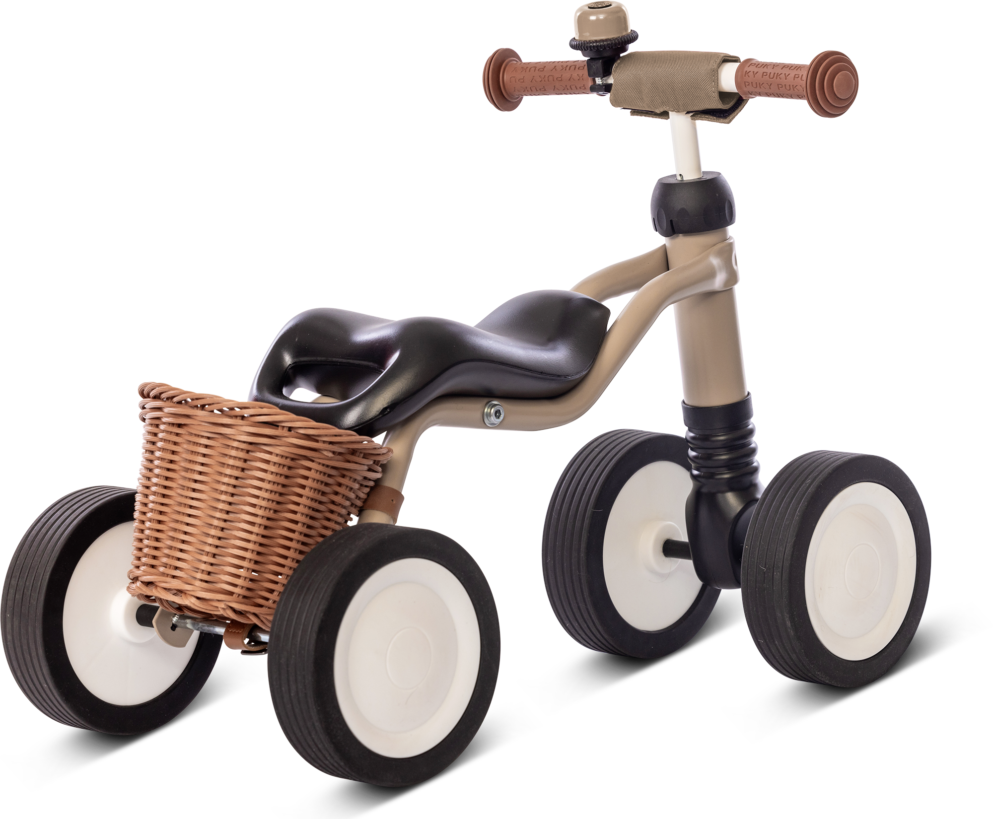 Kinderfahrrad, Wagenrad, Sitzfahrrad, Korb, Gummi-Räder, 