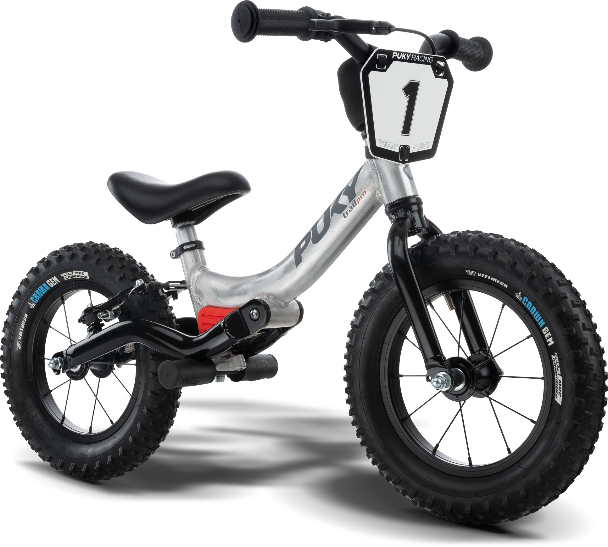 Kinderfahrrad, Laufrad, Fahrrad mit Stollenreifen, Aluminiumrahmen, Nummernschild 1, 