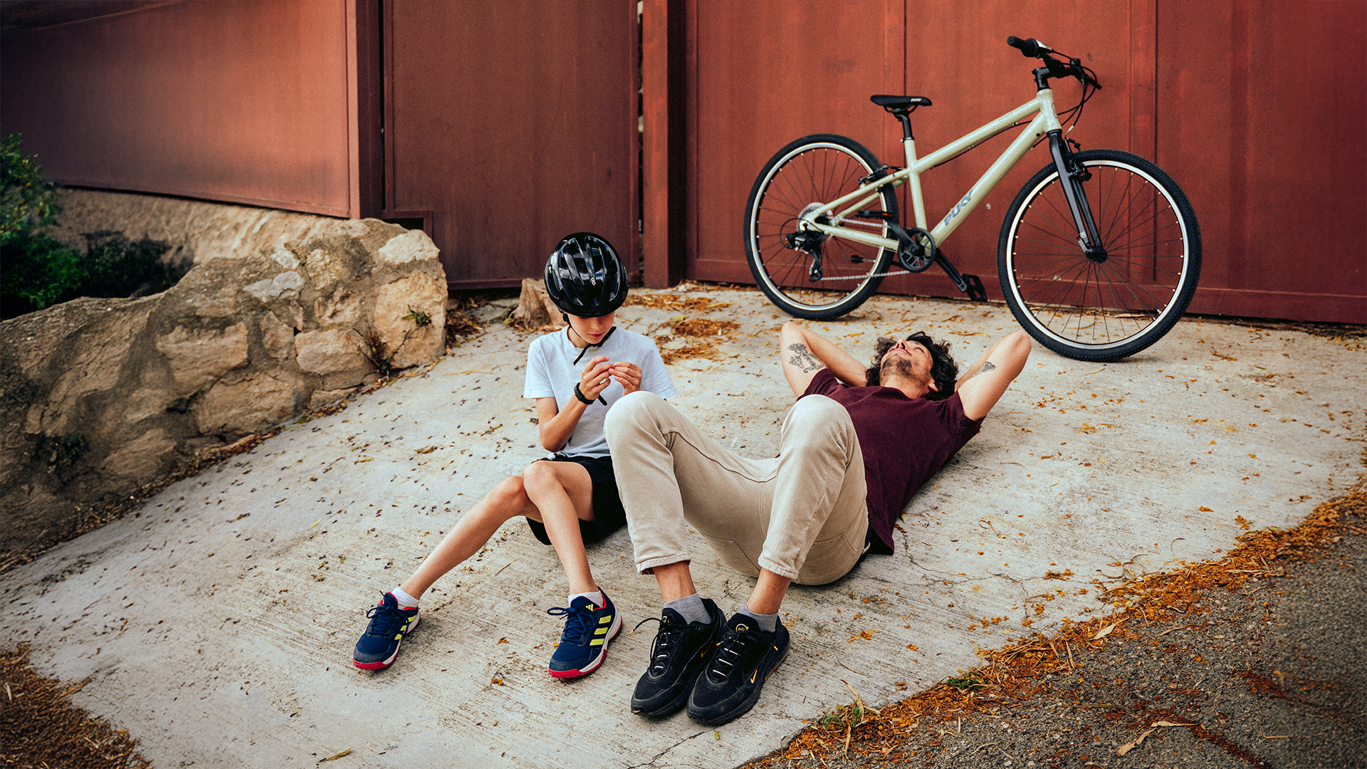 Rad, Helm, Fahrrad, Person, Jugendlich, 