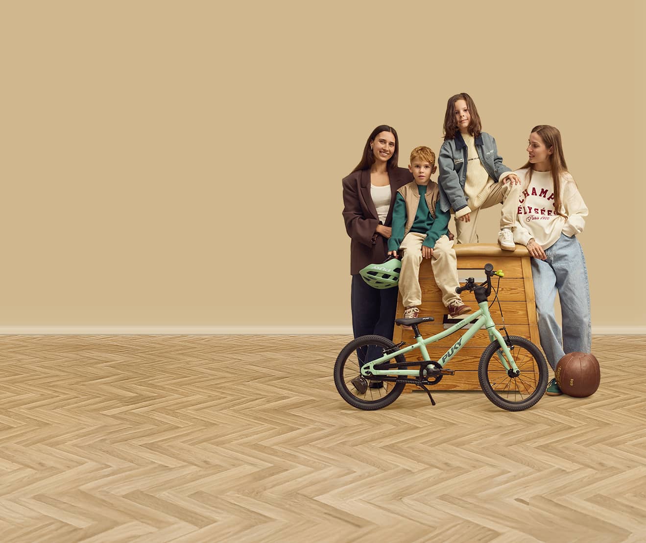 Fußboden, Fahrrad, Person, Rad, Frau, 