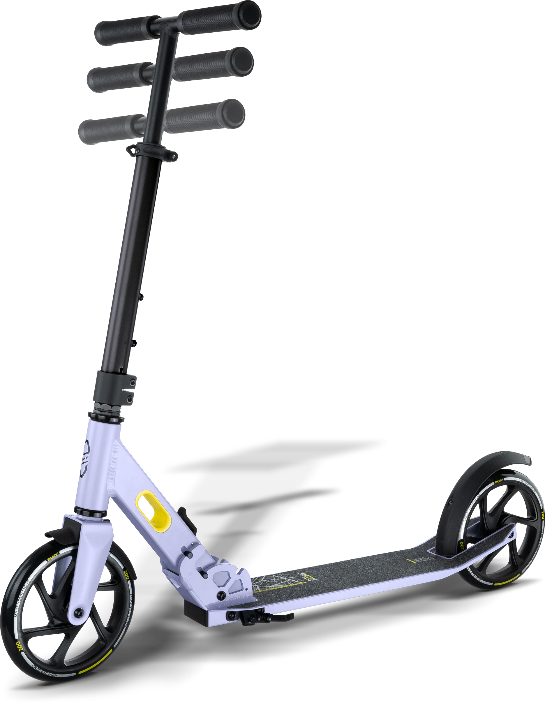 Tretroller, Scooter, Faltscooter, Dreiturmergriff, Rollen-Set, 