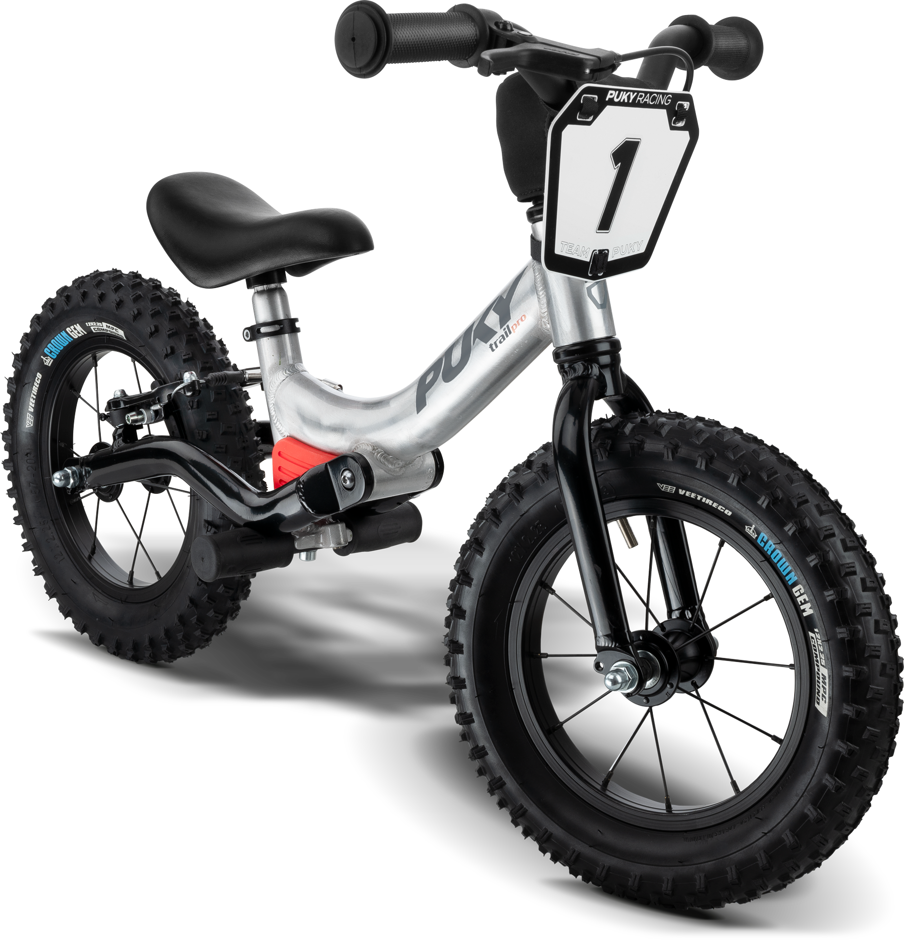 Kinderfahrrad, Gleichgewichtsbike, Aluminiumrahmen, große Reifen, Schwarz, 