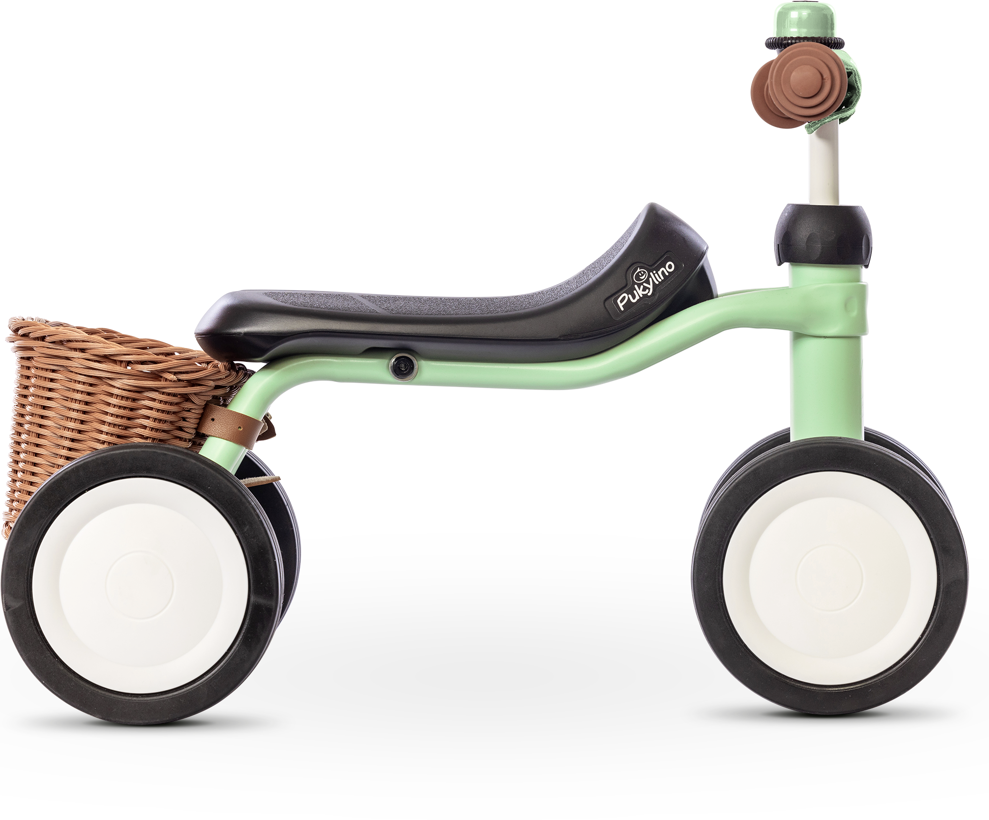 Kinderfahrzeug, Lauflernrad, Grün, Sattel, Korb, 