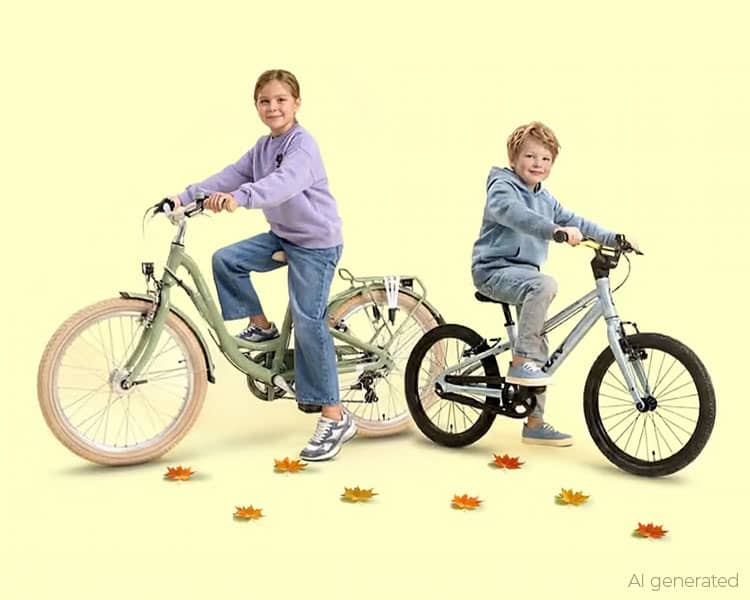 Kinderfahrrad, Citybike, Pastellfarben, Fahrradkorb, Gepäckträger, 