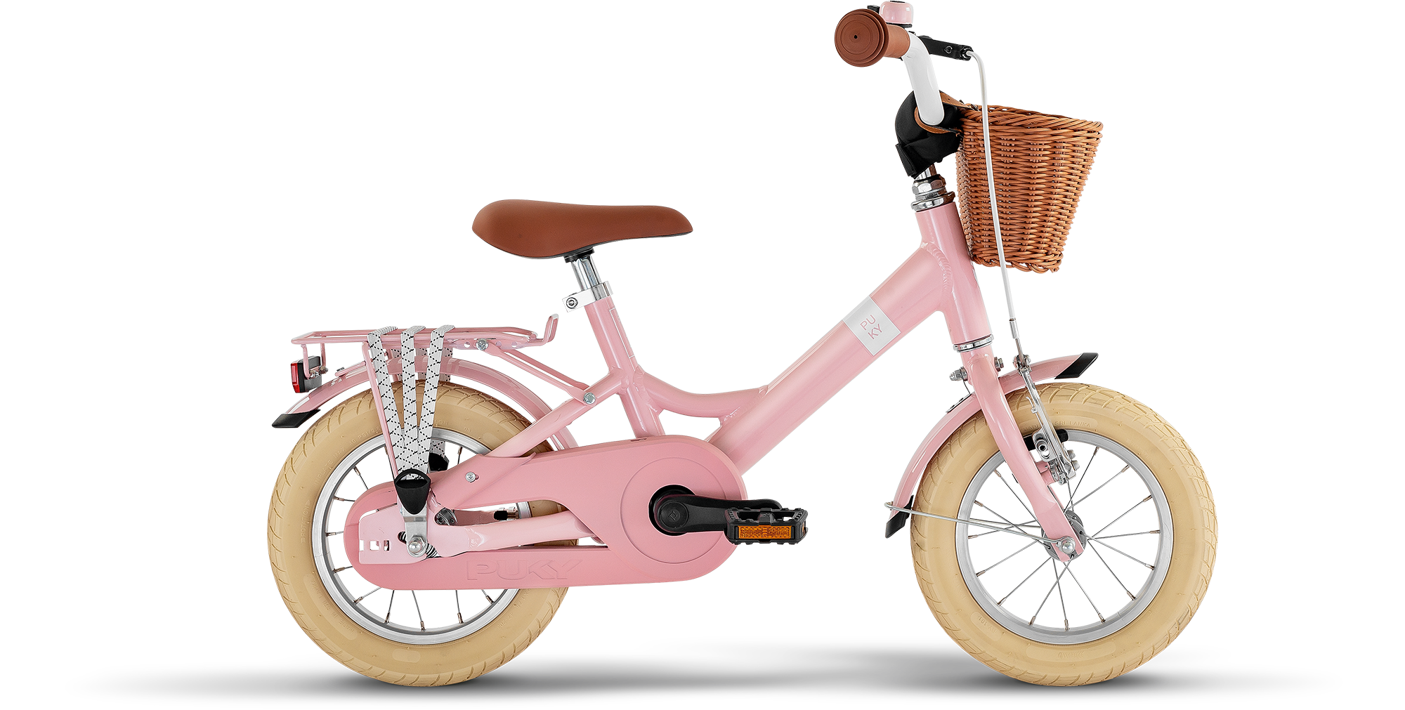 Kinderfahrrad, Pink, Korb, Breitreifen, Sattelkomfort, 