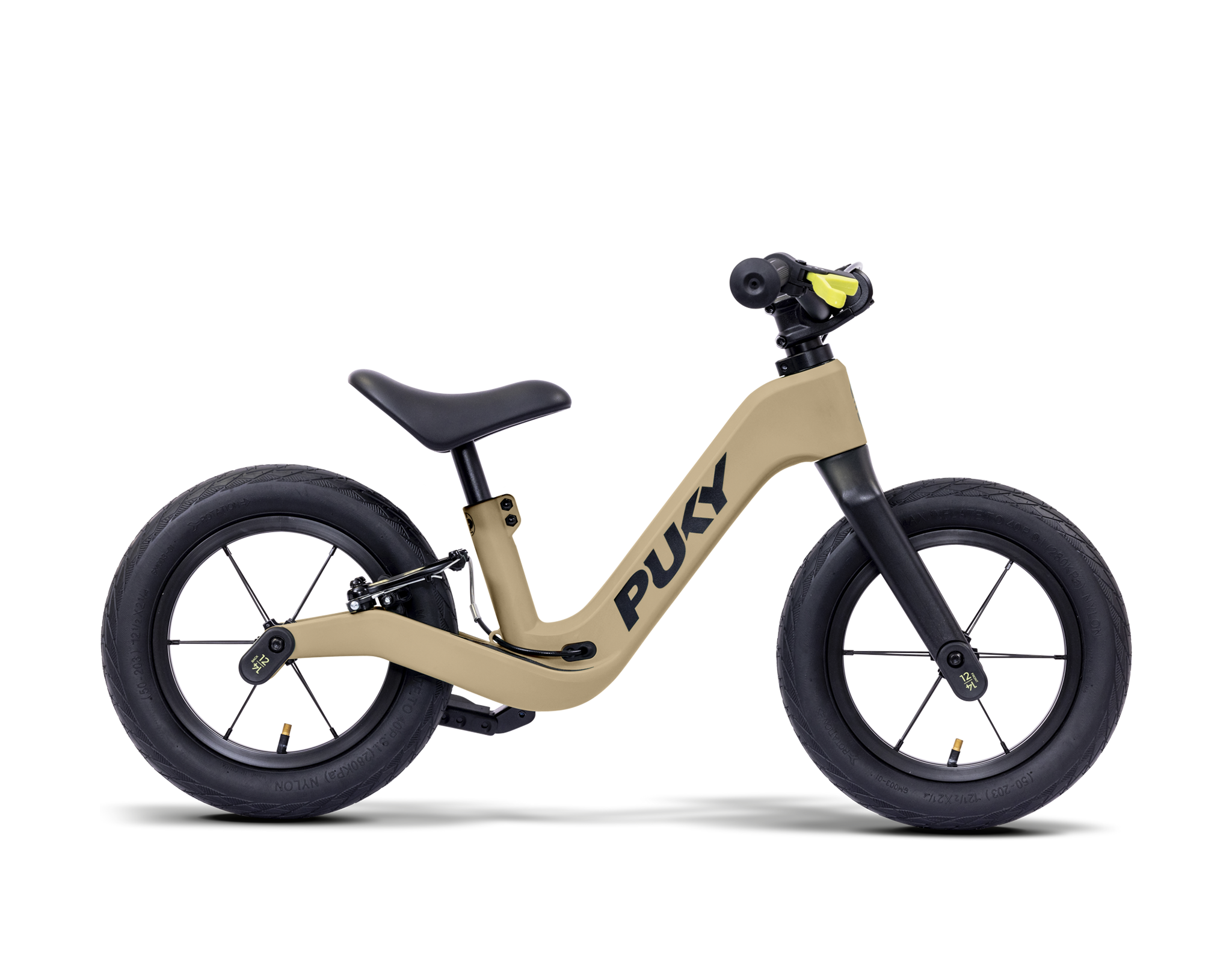 Balancebike, Kinderfahrrad, Holzoptik, Gummireifen, Schwungfeder, 