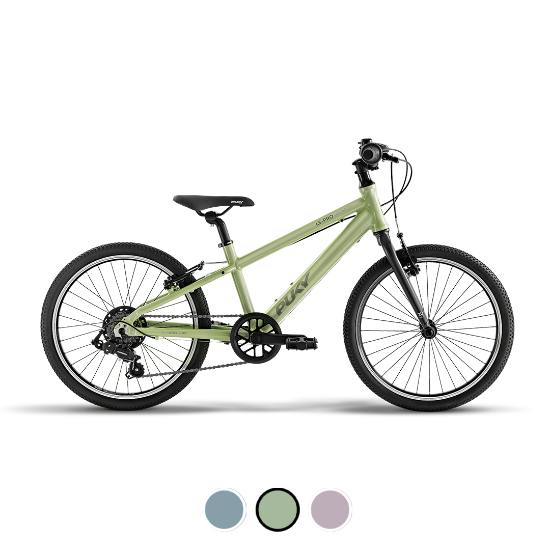 Kinderfahrrad, MTB, Durobezug, grünes Fahrrad, Kettenschaltung, 