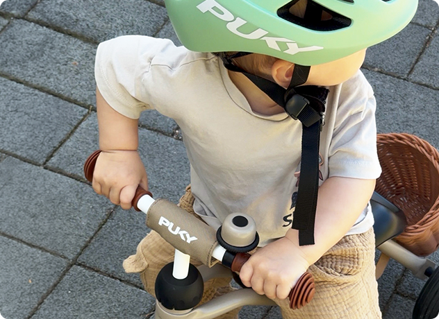 Kinderhelm, Fahrradhelm, Schutzhelm, Helm grün, Puky, 