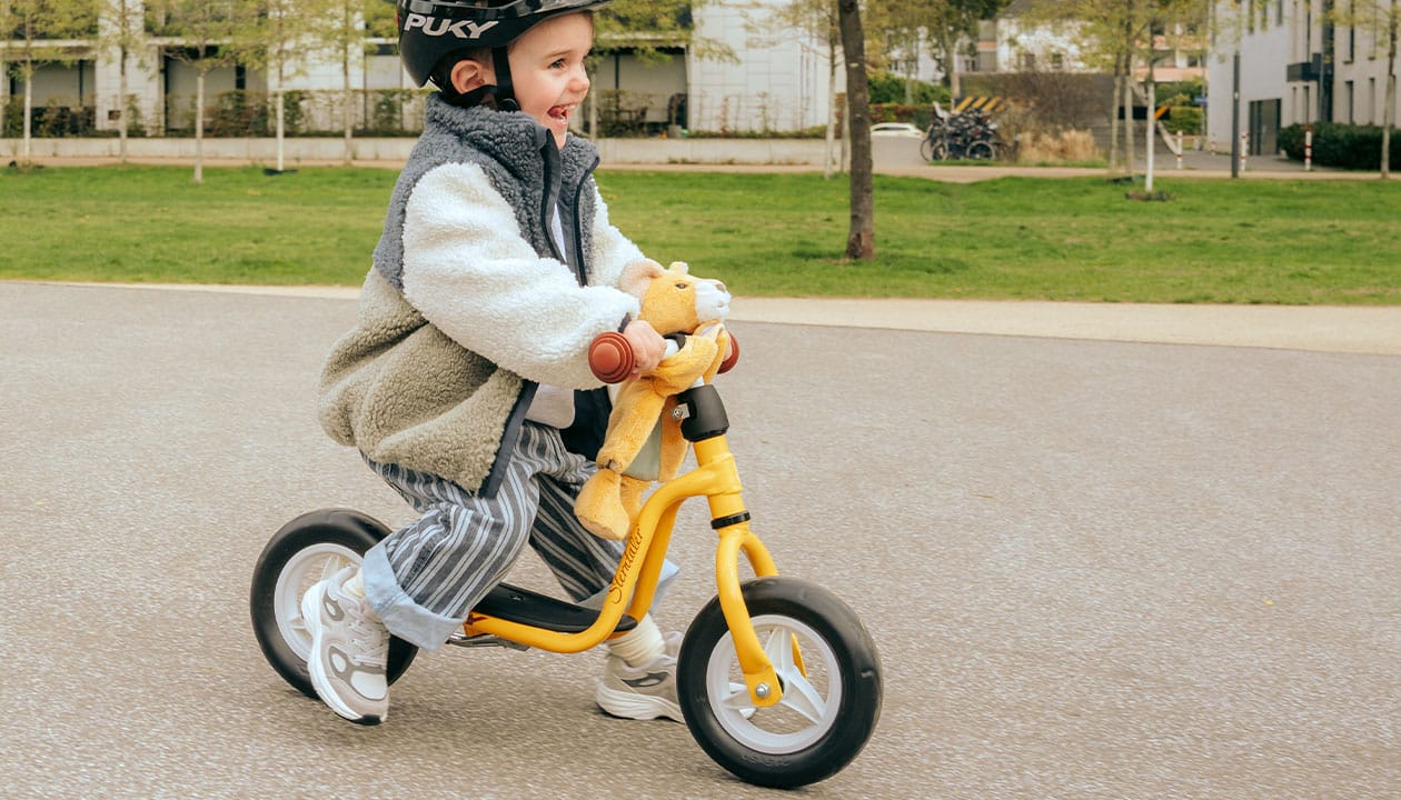 Kinderfahrrad, Laufrad, Gelb, Halblaeufsicher, Helfer-Tferfd, 