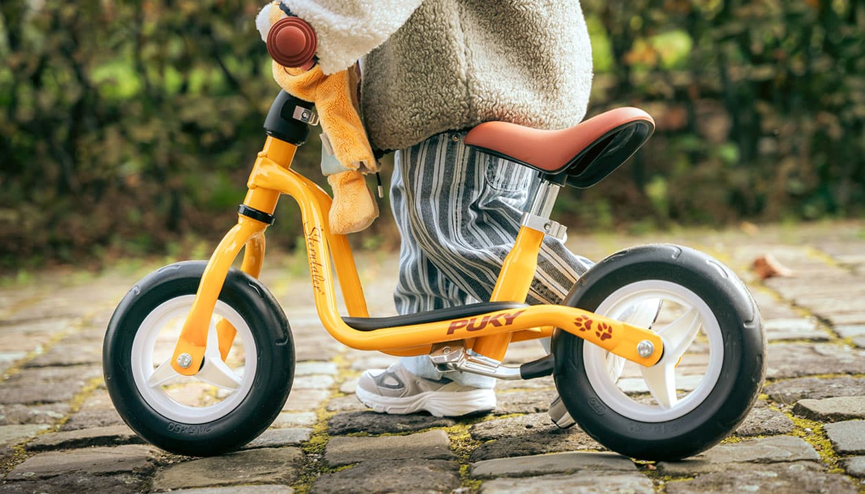 Kinderfahrzeug, Laufrad, Orange, Flache Reifen, Sitzpolster, 
