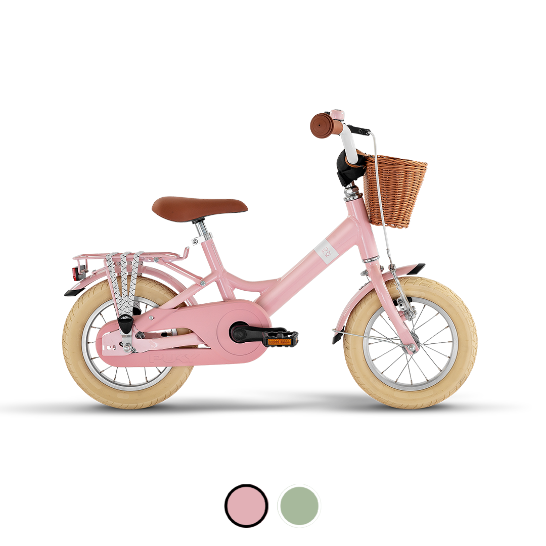 Kinderfahrrad, Pedalrad, Räder, Korb, rosa, 