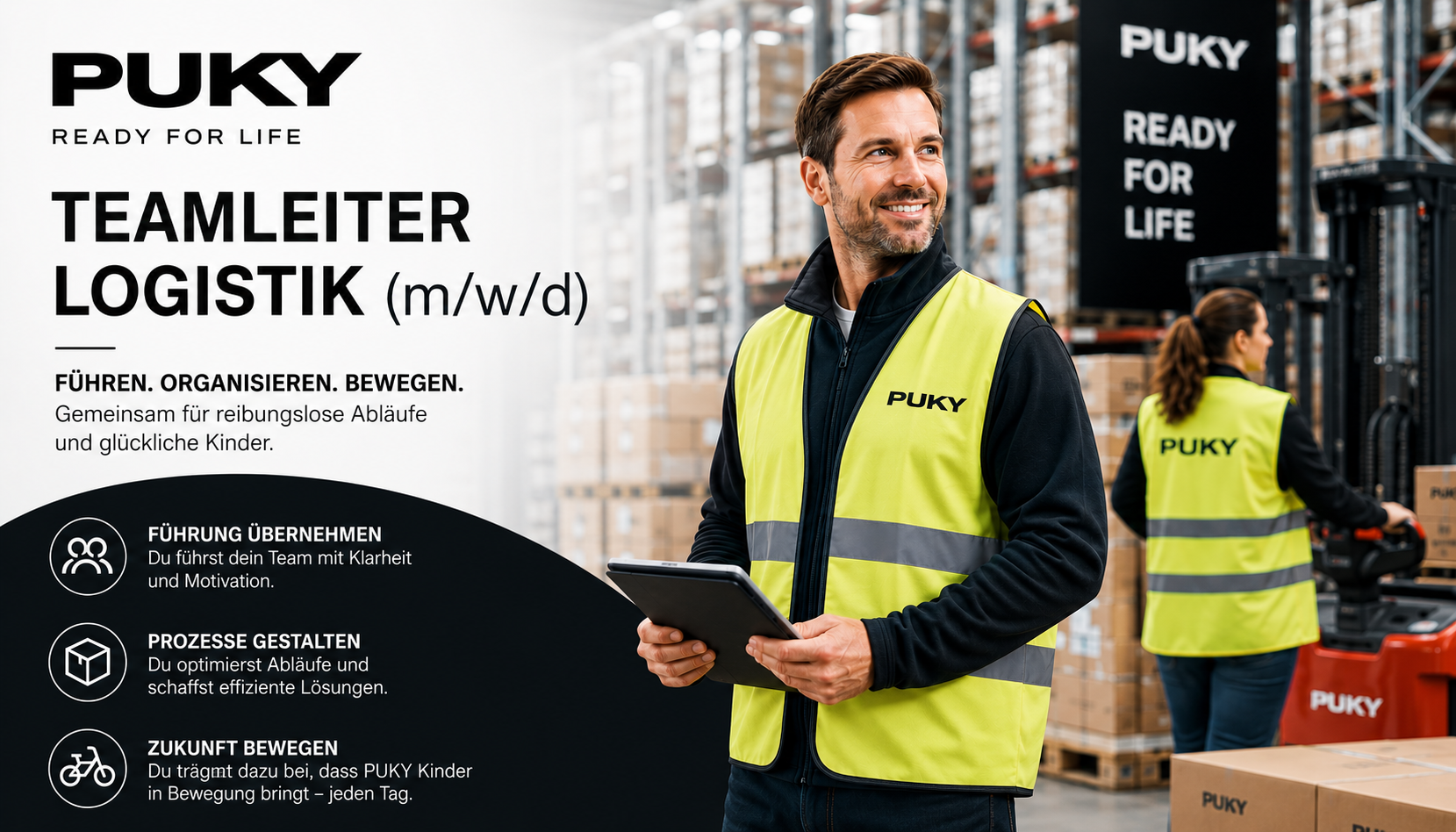 Arbeitsweste, High-Visibility, Logistik, Teamleiter, Puky, 