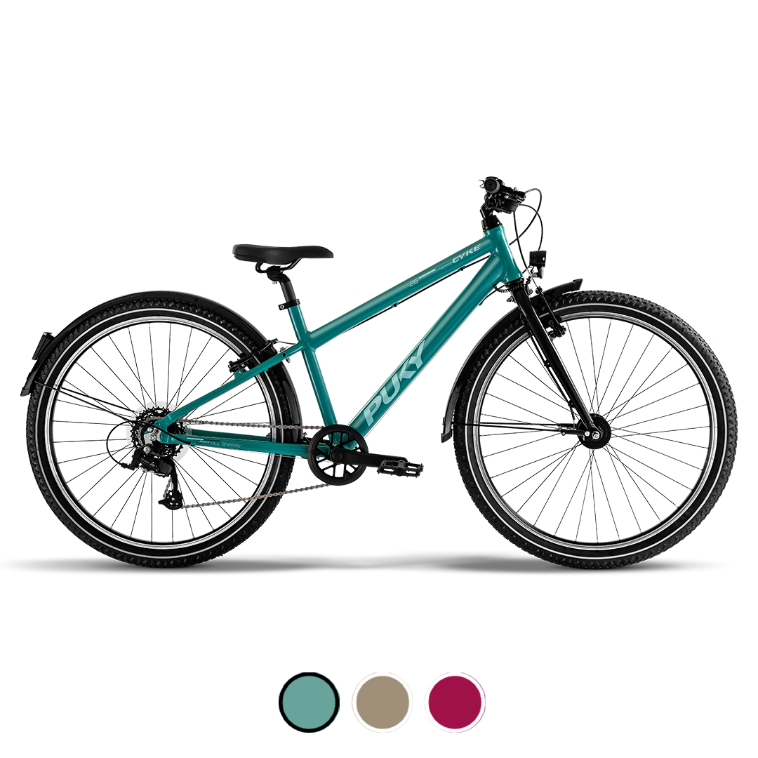 Mountain bike, Teal frame, 26 inch, disc brakes, twin chainring, 