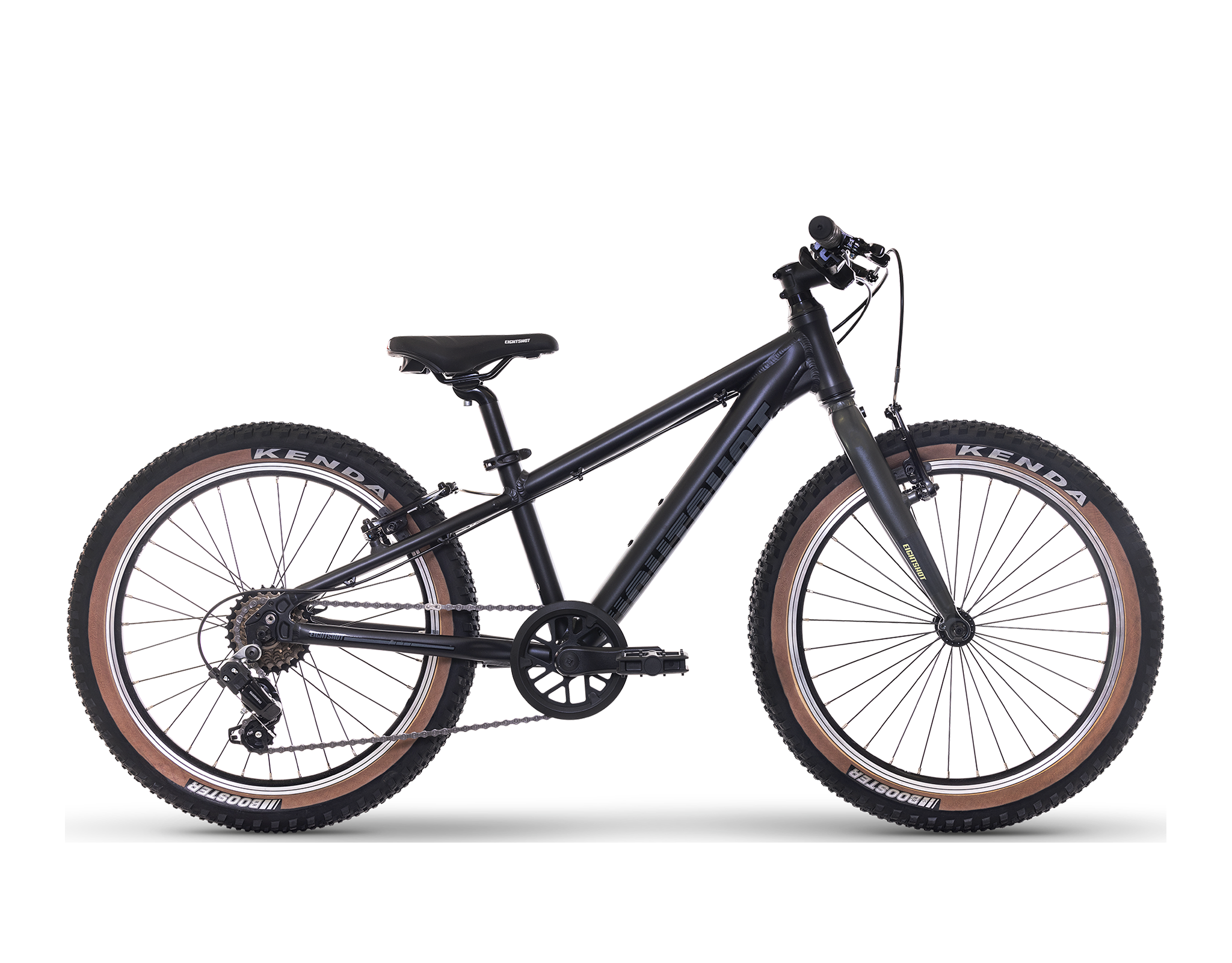 Mountainbike, Schwarzer Rahmen, Scheibenbremsen, Rahmengröße 60 cm, Kenda-Reifen, 