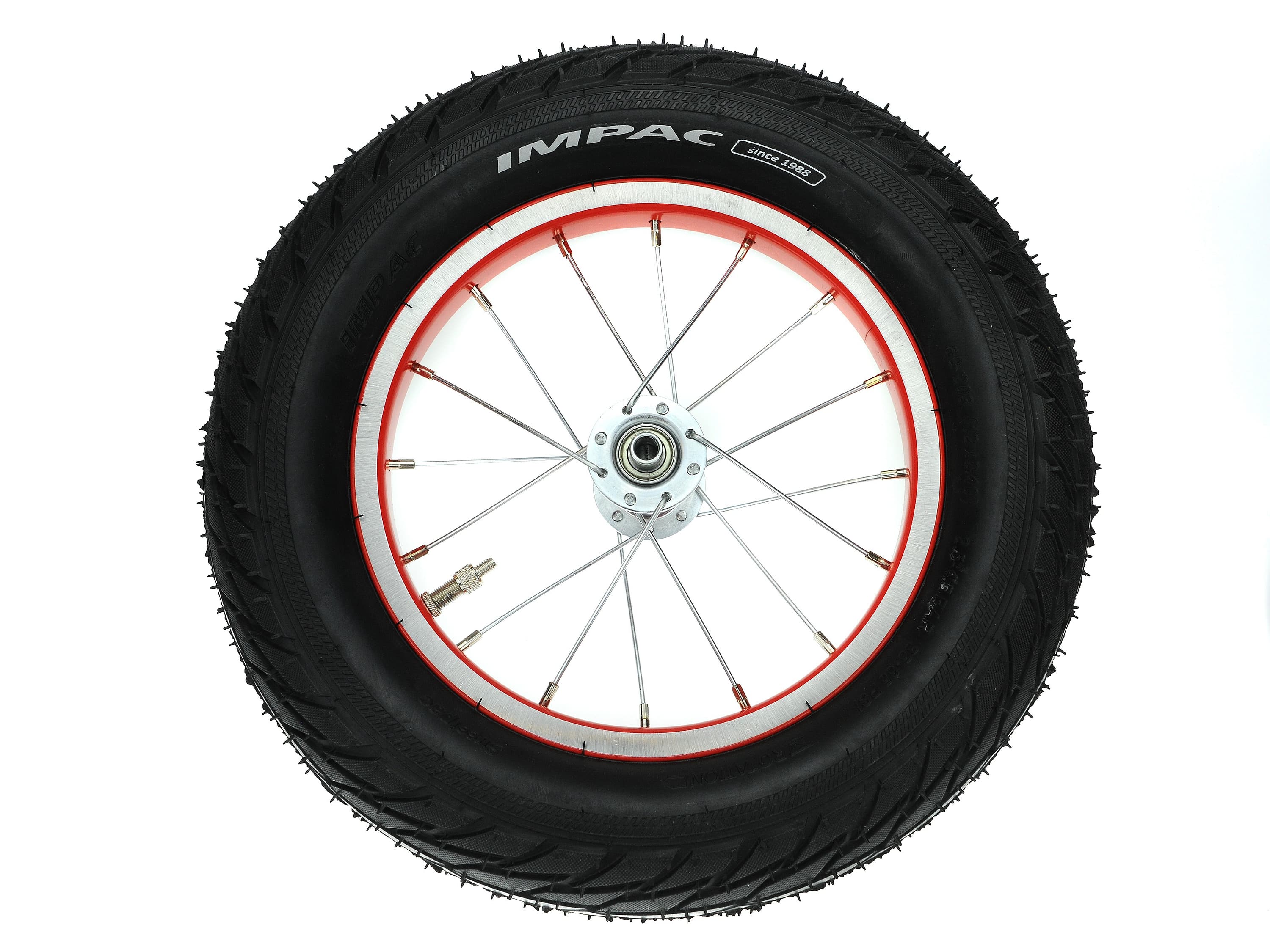 Speichrad, rot,12,5" bereift