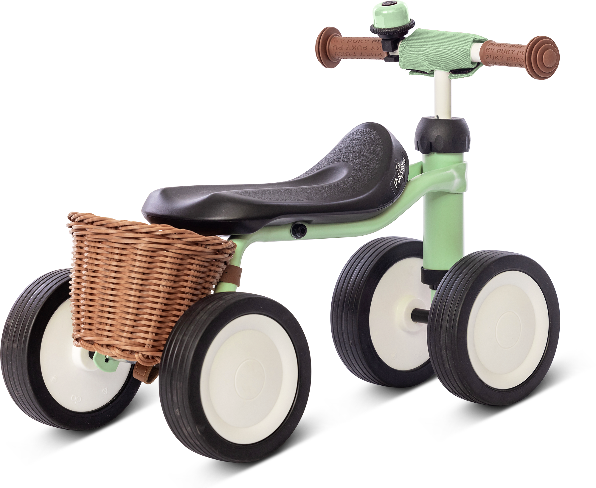 Kinderfahrzeug, Wagenrad, Wappenkorb, Sitz, Grün, 