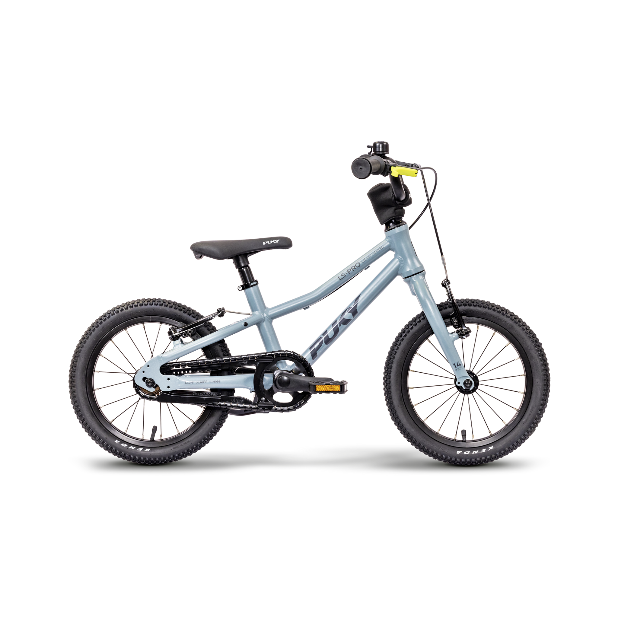 Kinderfahrrad, Bmx, Stahlrahmen, Graublau, Pedalerenschutz, 