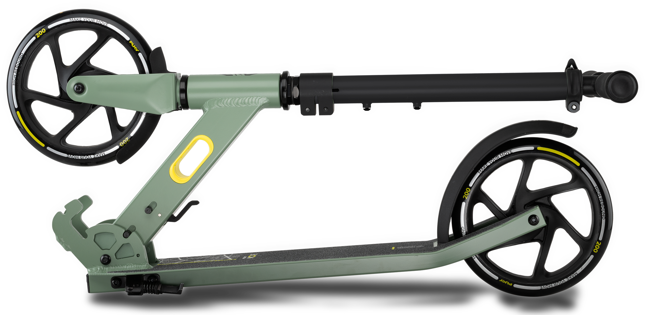 Foldingscooter, Two-wheel, Grün, Verstellbar, 200mm-Räder, 