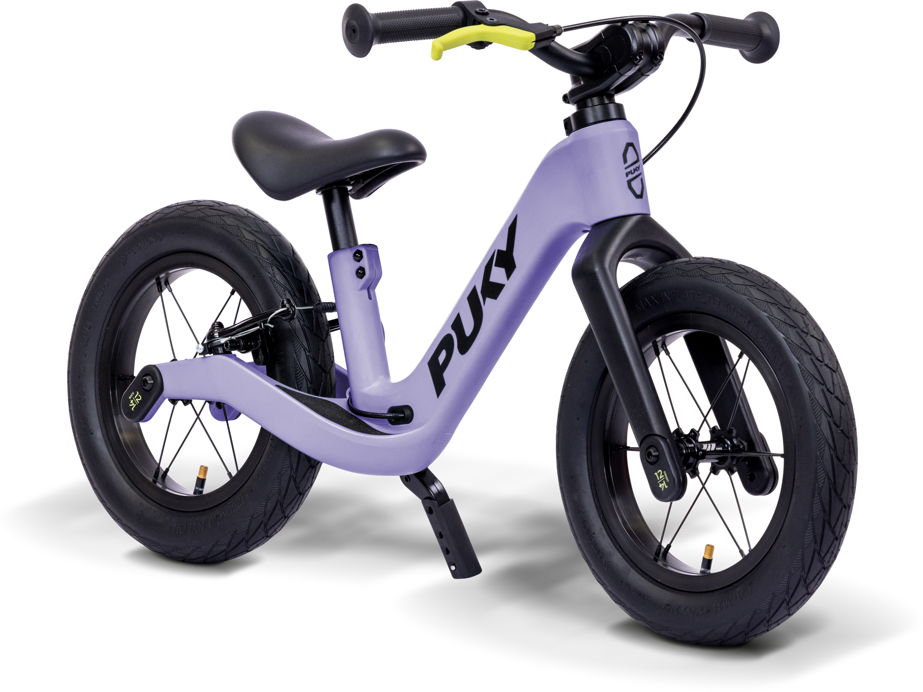 Kinderfahrrad, Laufrad, Lila, Gabel + Reifen, Schwarz, 
