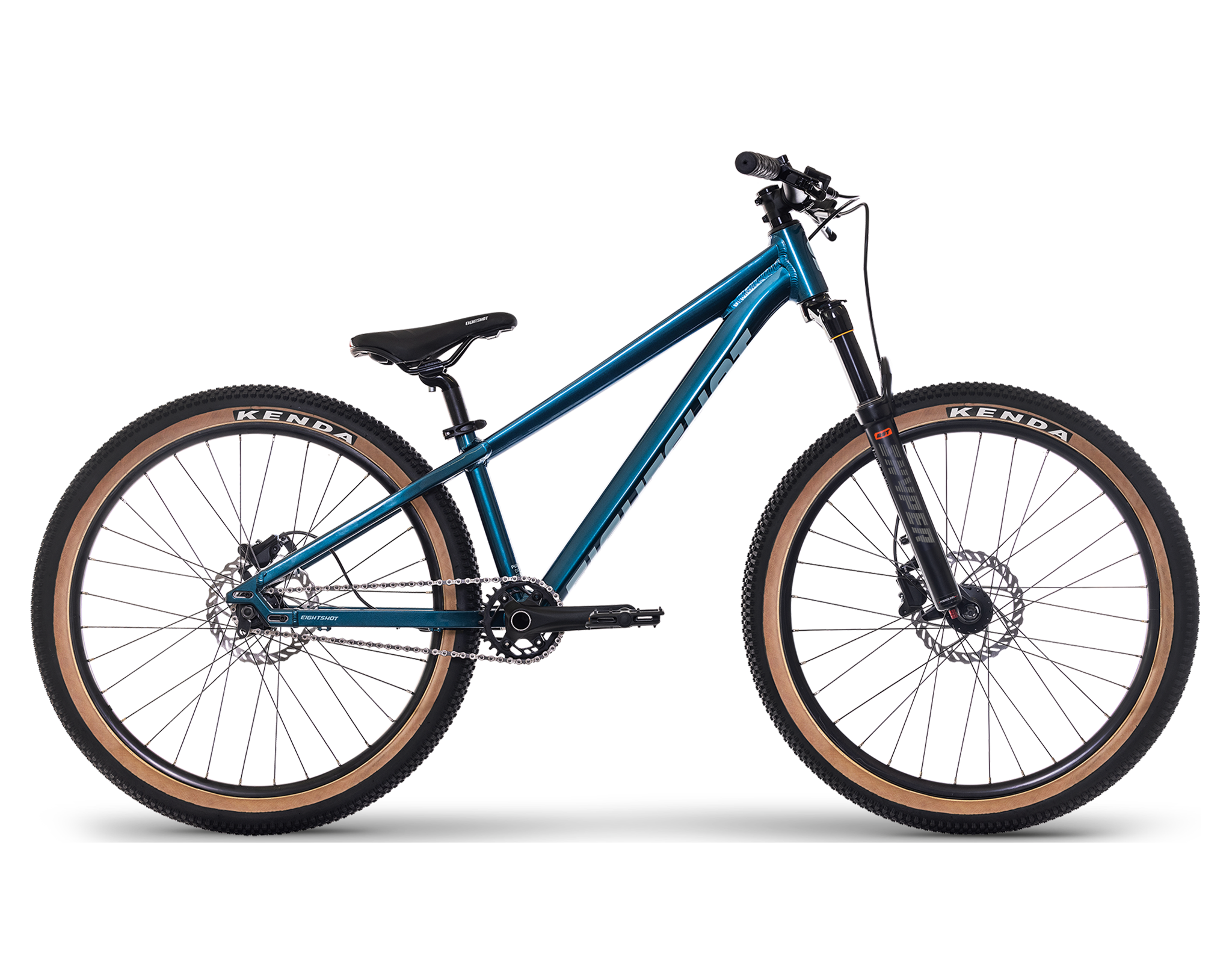 Mountain bike, Blaues Rahm, Vorderradfederung, Scheibenbremse, Kenda Reifen, 