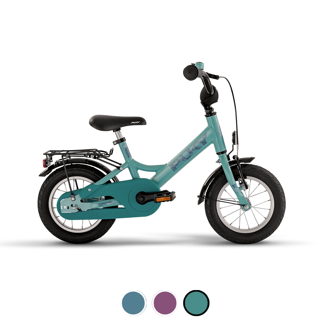 Kinderfahrrad, Balance-Bike, Türkis, Raddachsnaben, Kettenabdeckung, 