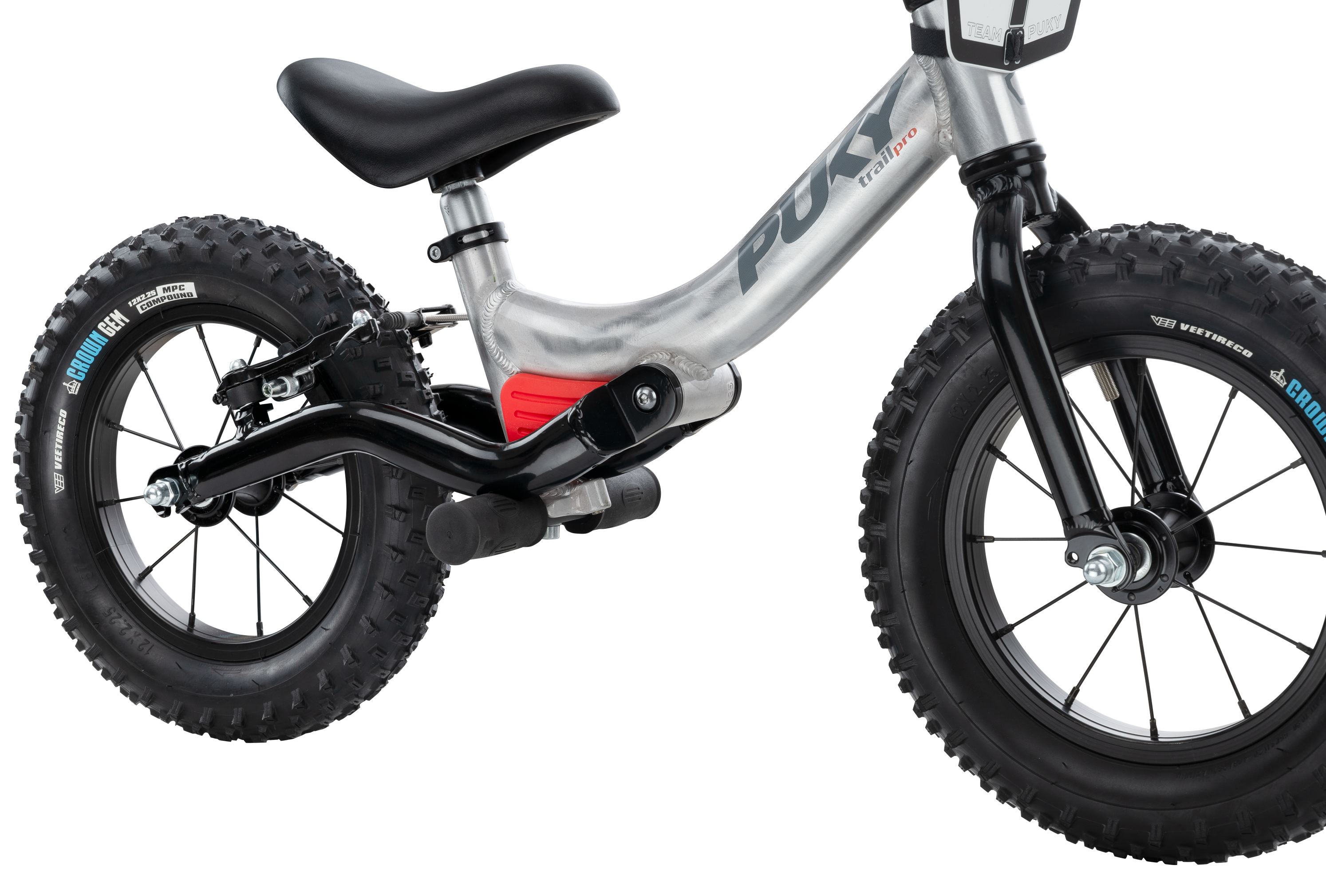 Ausbalanciertes Fahrrad, Kinderrad, Aluminiumrahmen, Profiltiefe Reifen, schwarz, 
